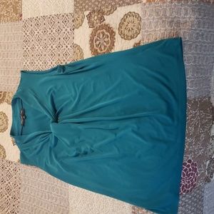 Sleeveless. Womens. Dress Top. Knot. Emerald green. SIZE S